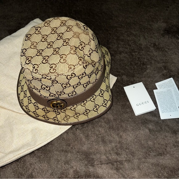 GUCCI GG CANVAS BUCKET HAT - Picture 2 of 15